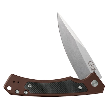 CASE CUTLERY Knife, Case Dark Brown Anodized Aluminum Marilla with Black G-10 Grip 25885